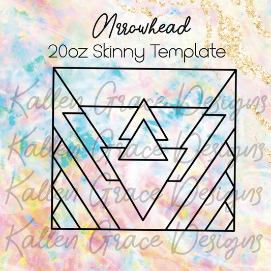 Arrowhead 20oz Skinny Tumbler Template