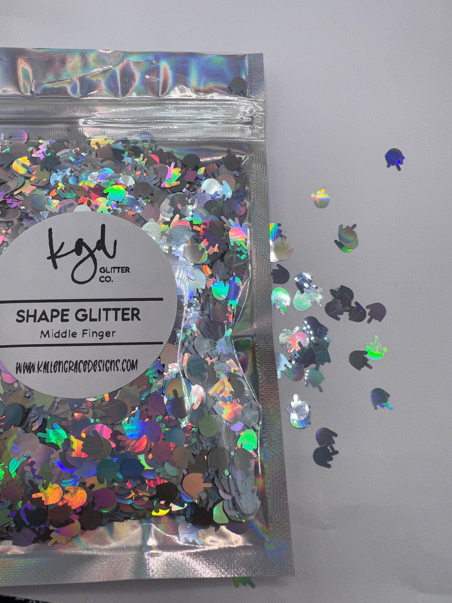 Shape Glitter - Middle Finger