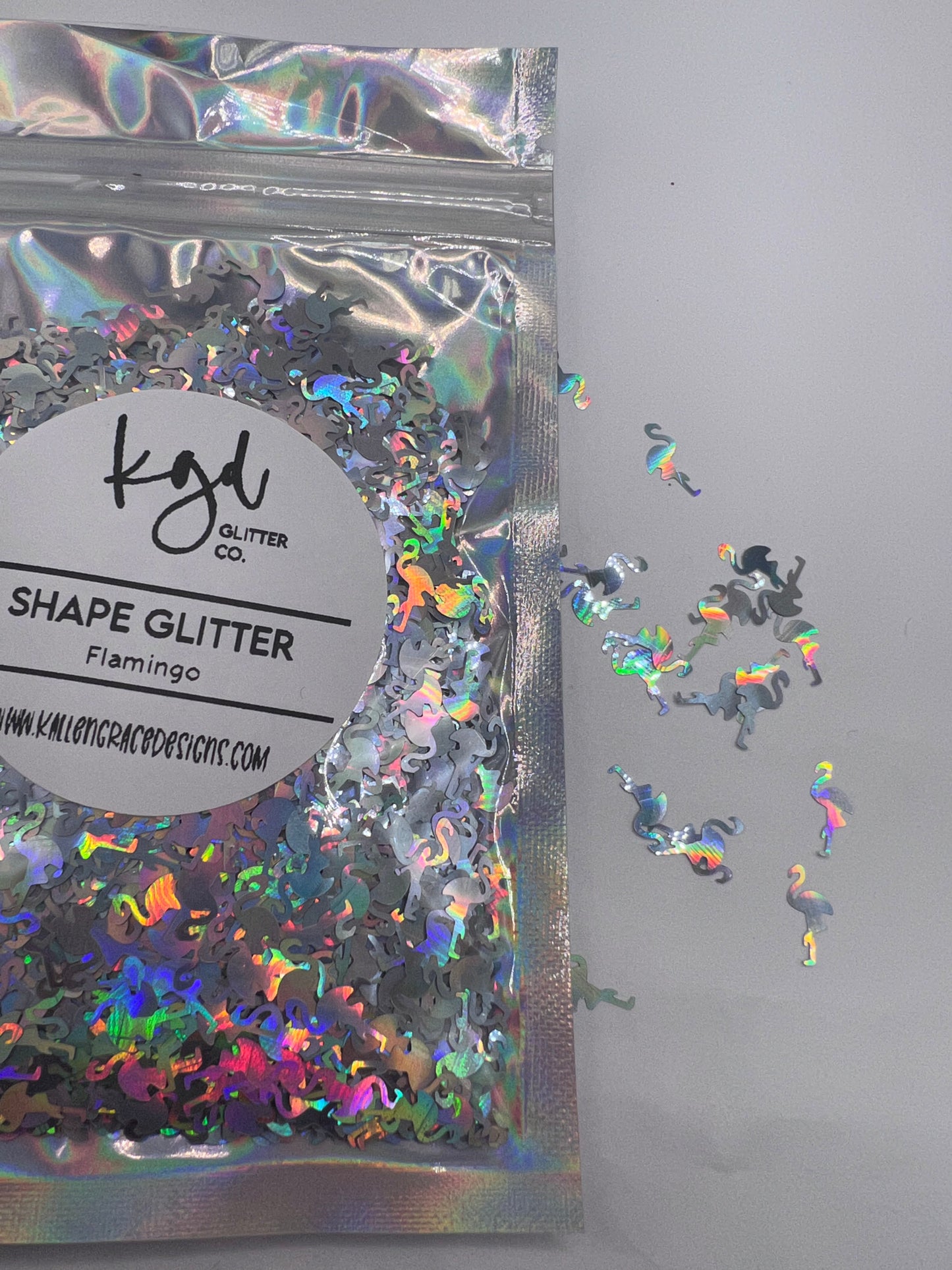 Shape Glitter - Flamingos