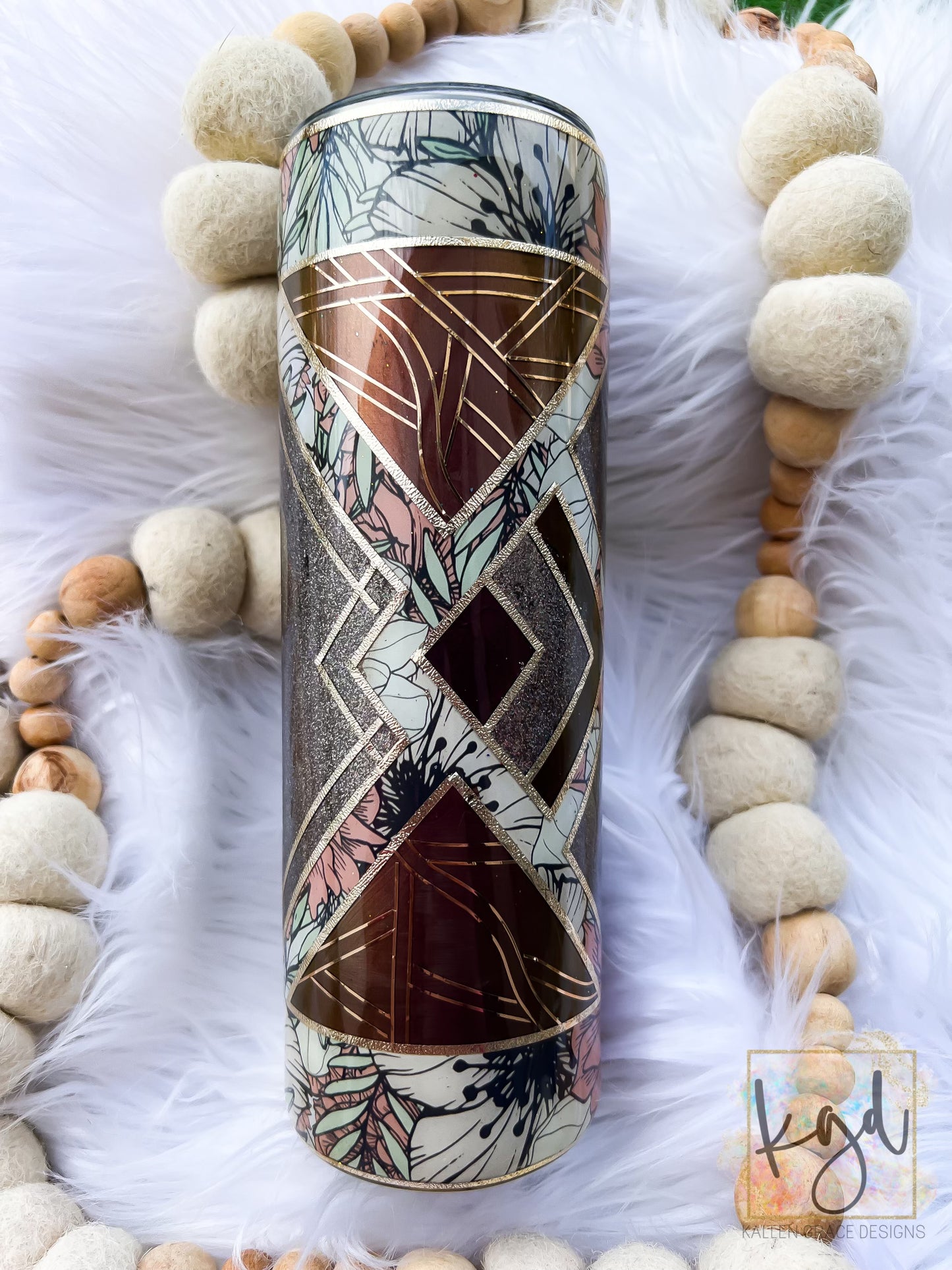 Western Diamond 20oz Skinny Tumbler Template
