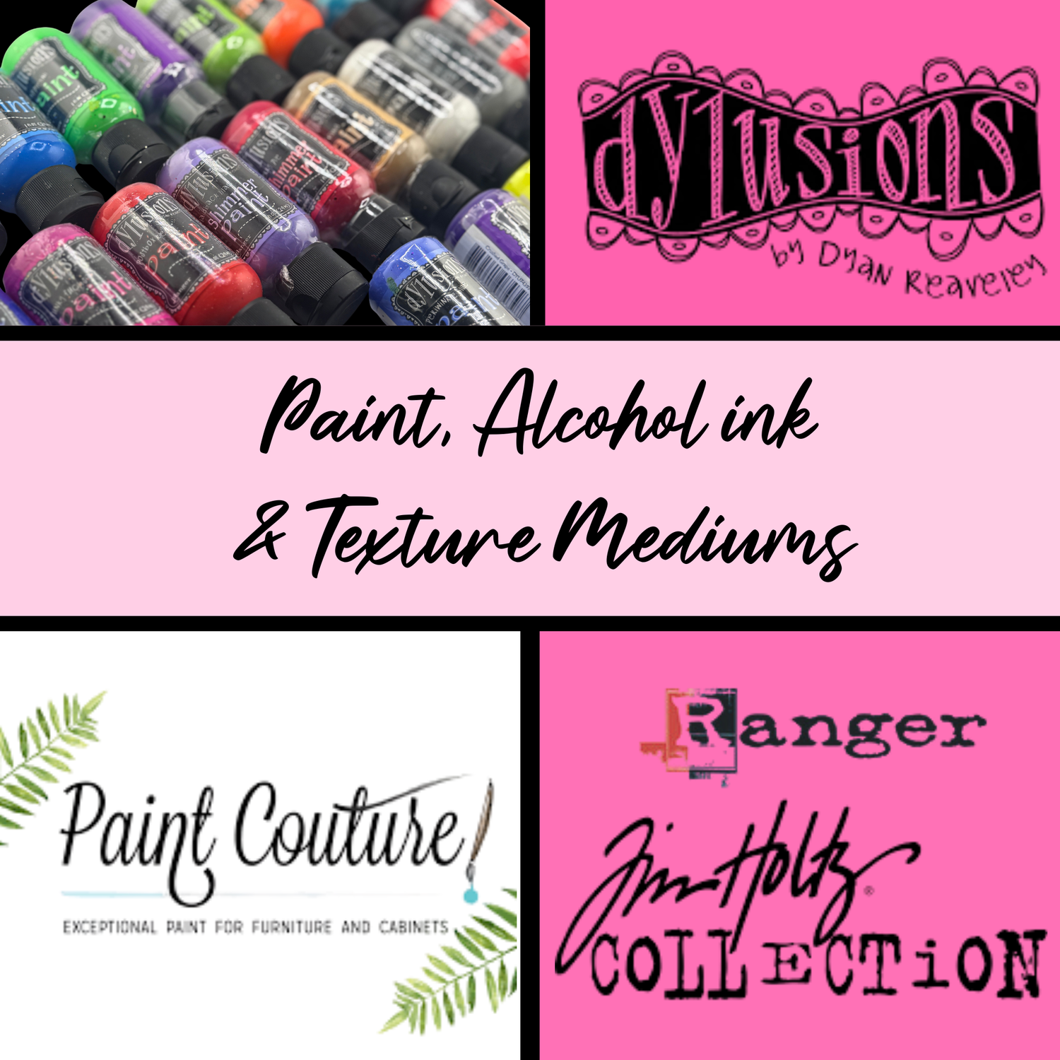 Paint, Alcohol Ink, & Texture Medium