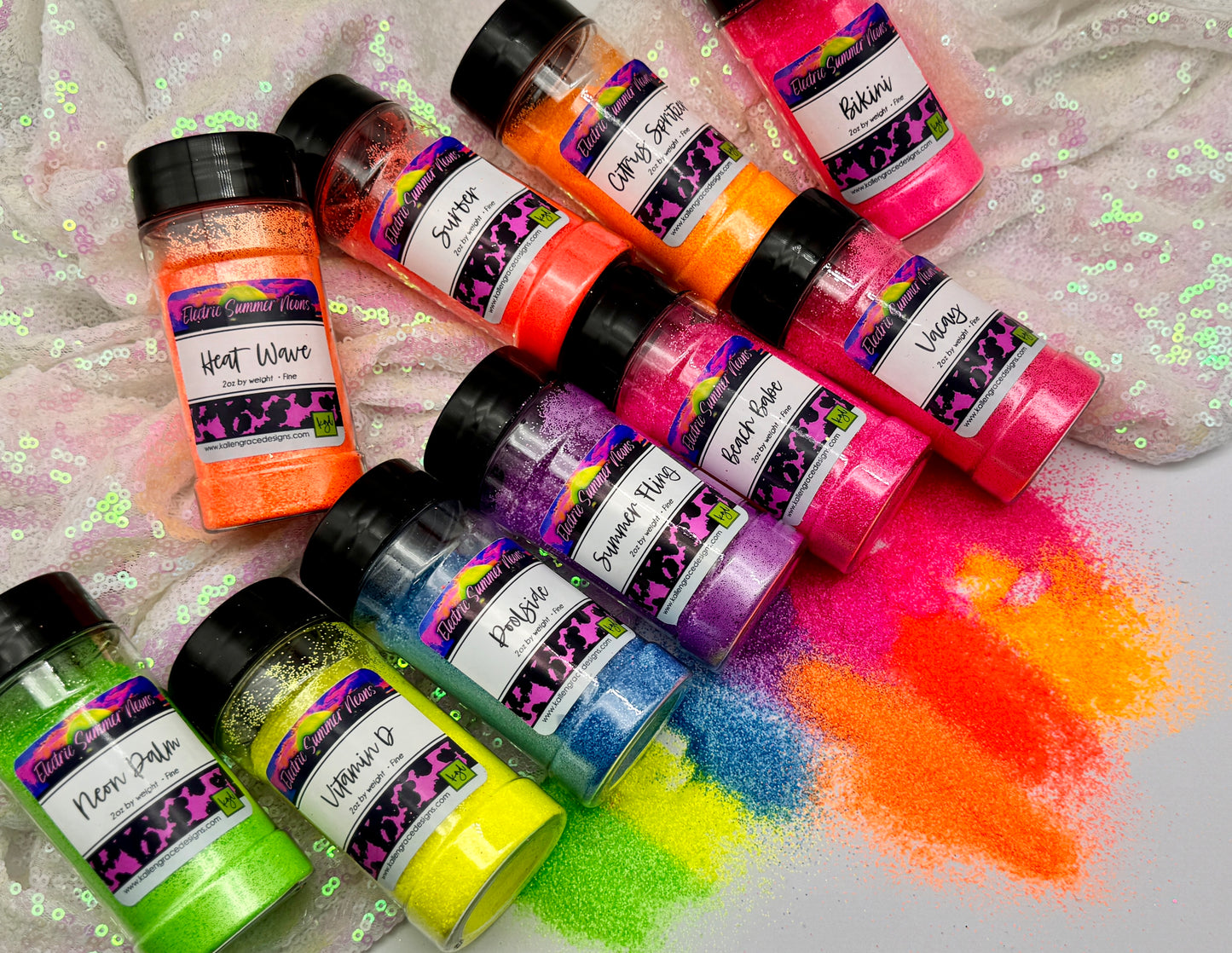 Electric Summer Neon Glitter Bundle {Fine}