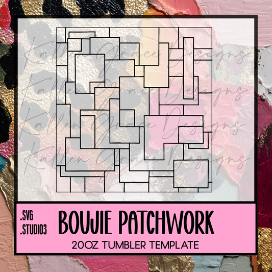 Boujie patchwork 20oz {Tumbler Template}