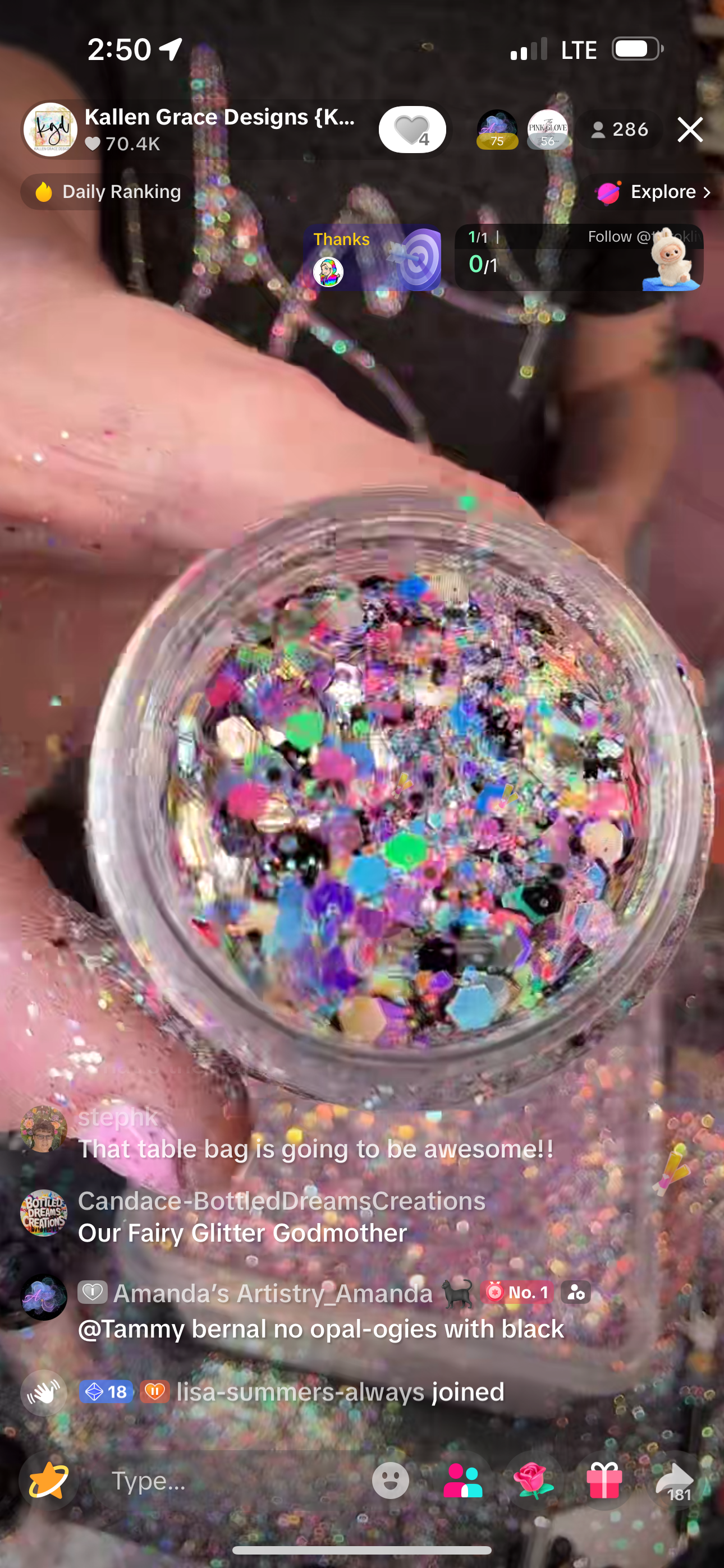 No Opal-ogies w/ black {VAULT GLITTER MIX 9/12}