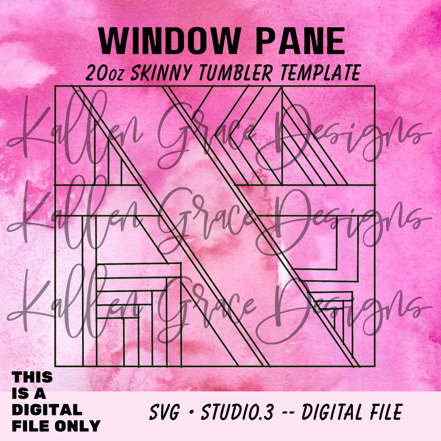 20oz Window Pane {Tumbler Template}