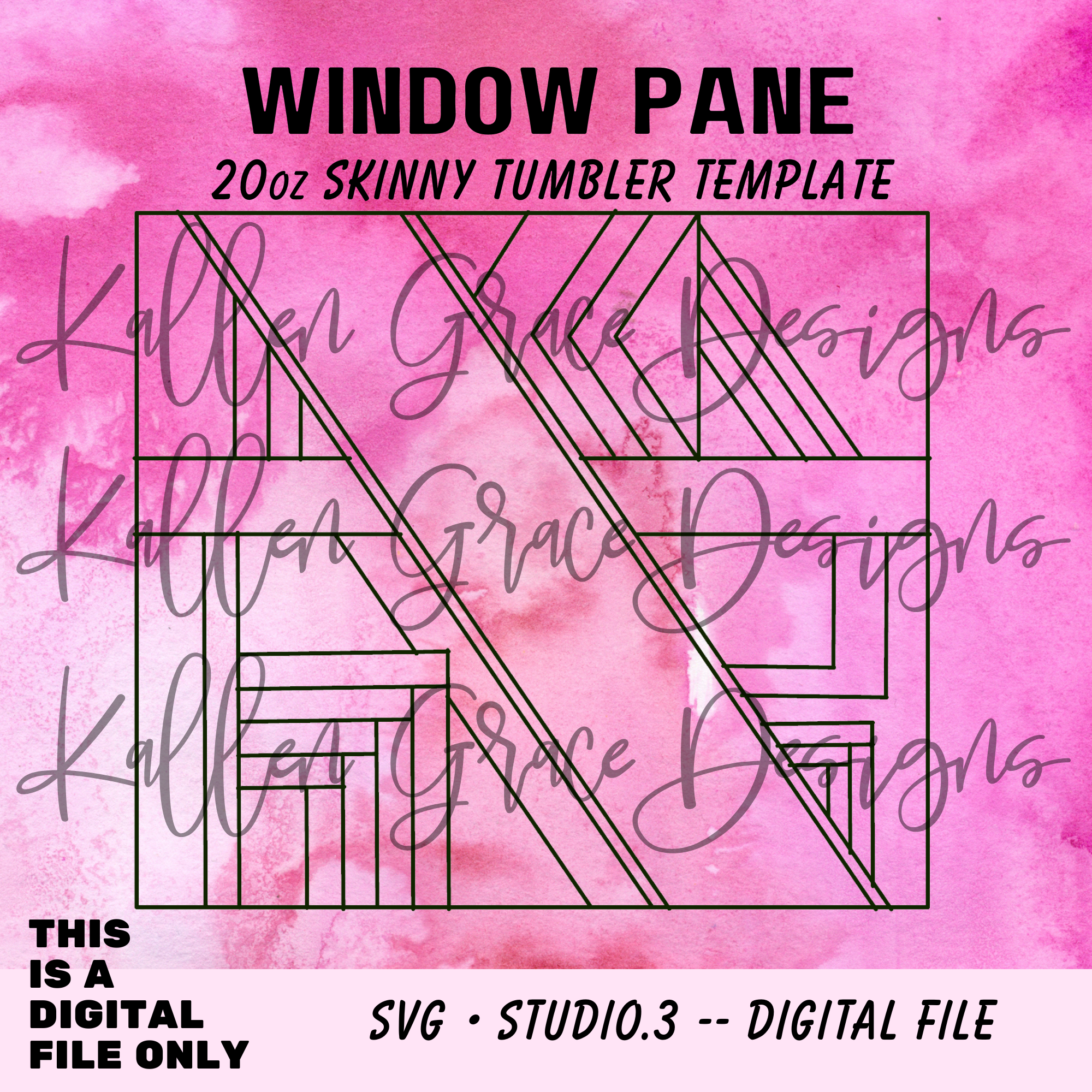 20oz Window Pane {Tumbler Template}