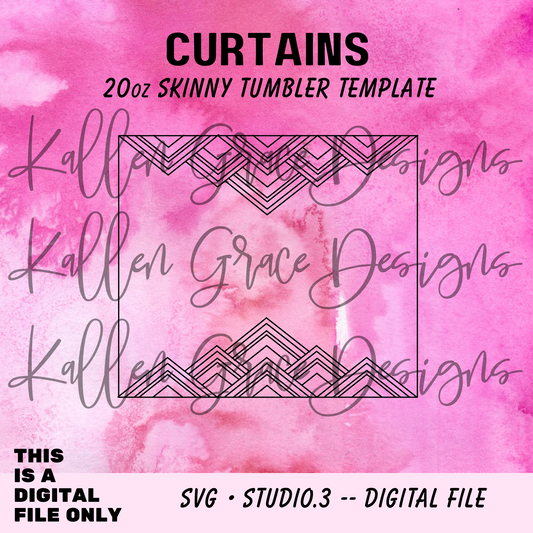 20oz Curtains {Tumbler Template}