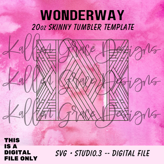 20oz Wonderway {Tumbler Template}