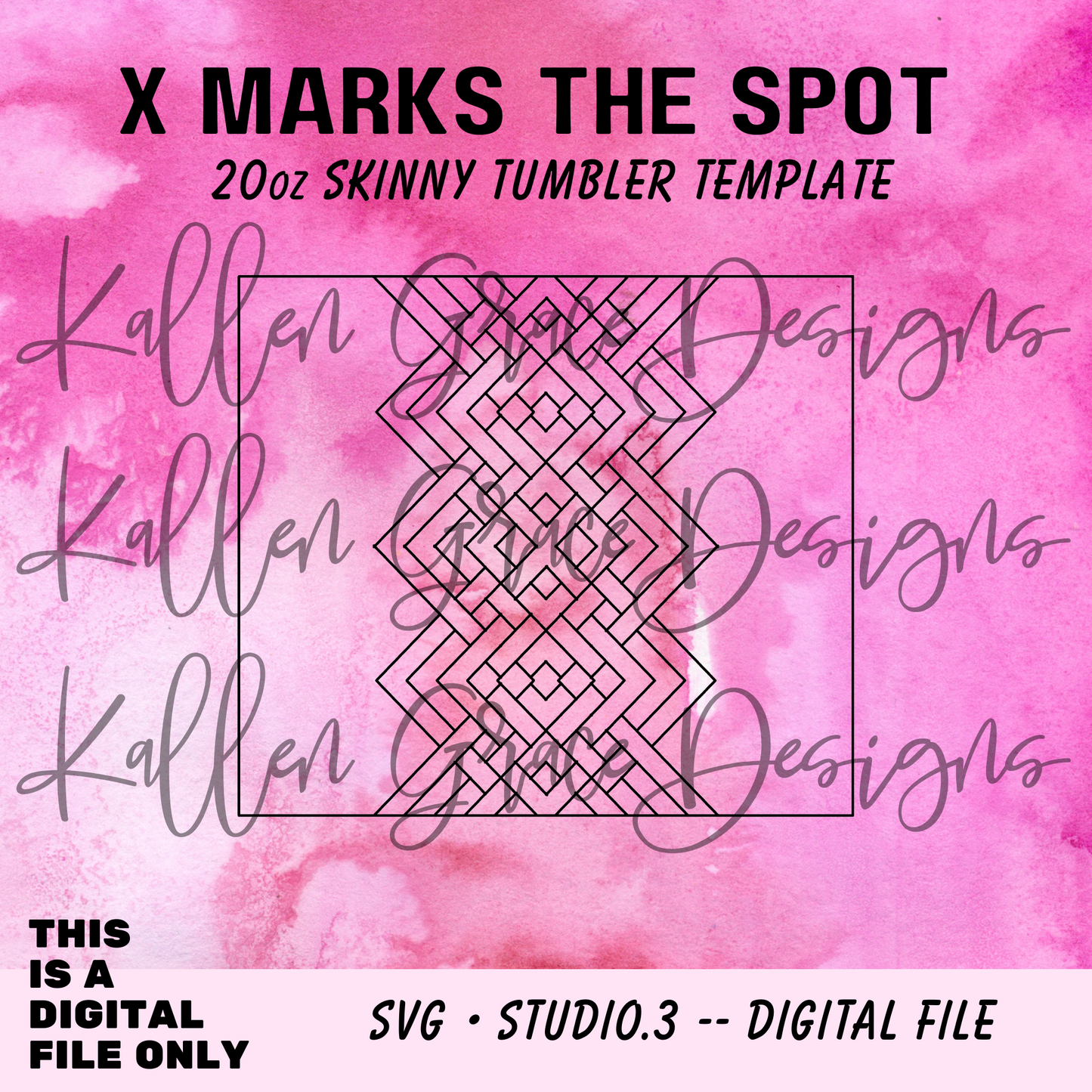 20oz X Marks the spot {Tumbler Template}