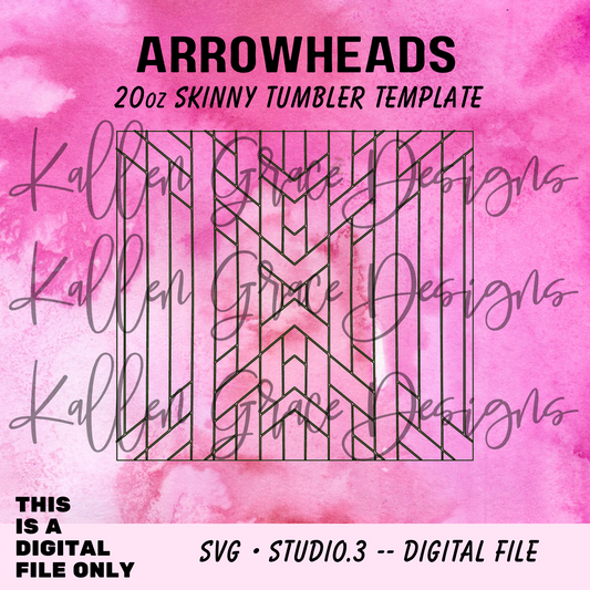 20oz Arrowheads {Tumbler Template}