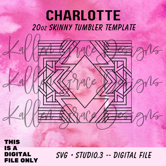 20oz Charlotte {Tumbler Template}