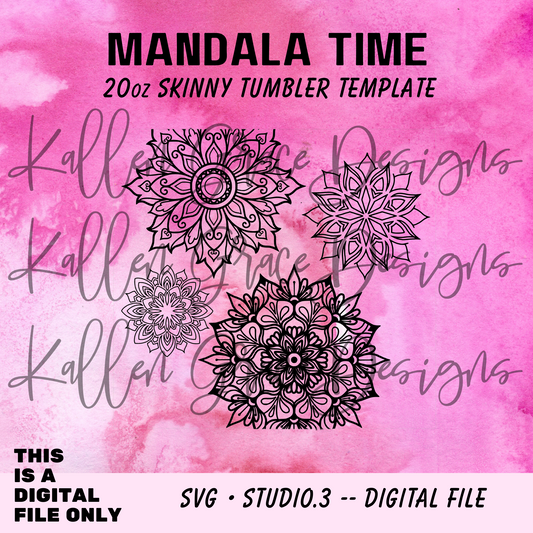 20oz Mandala Time {Tumbler Template}