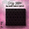 20oz Cross Stitch Tumbler Template