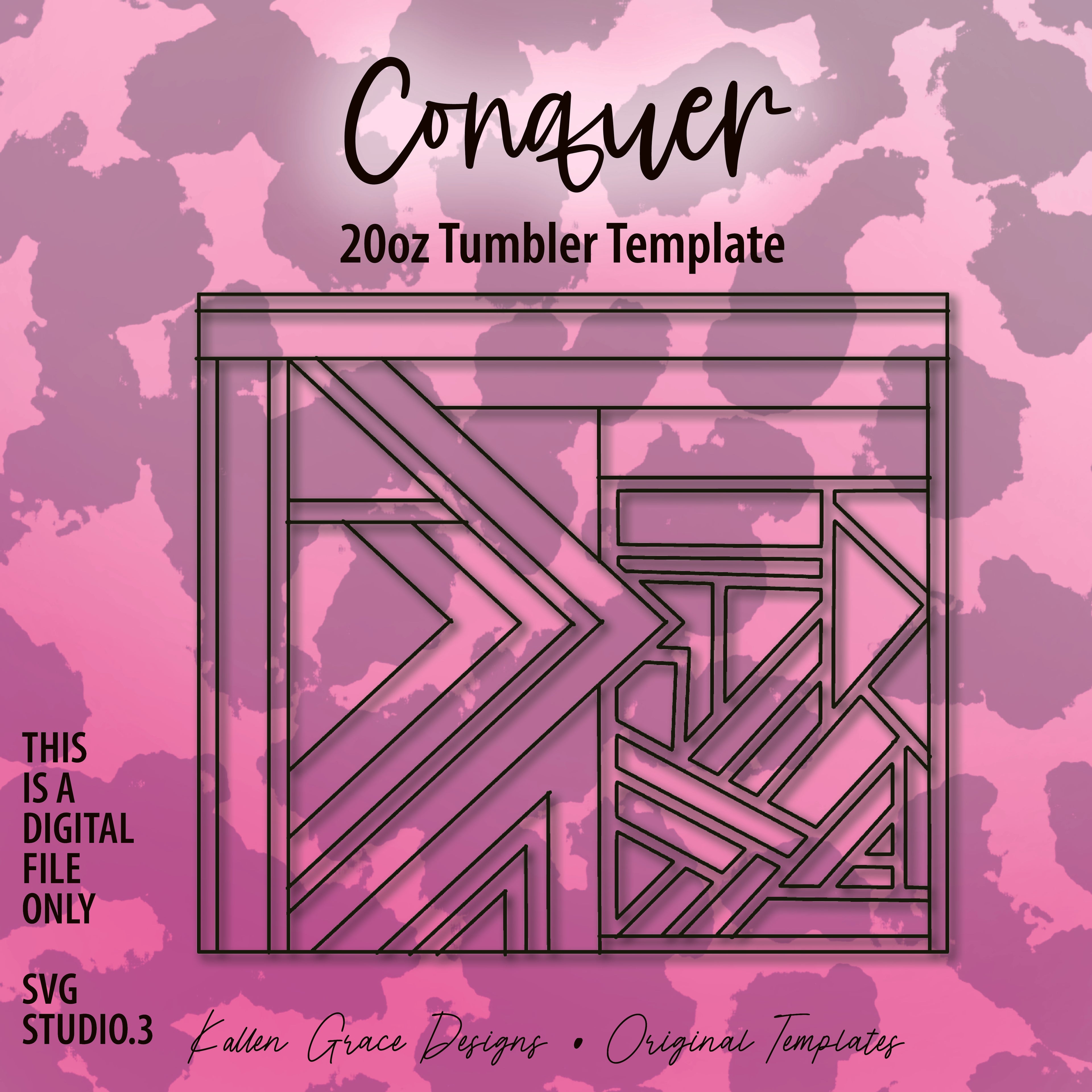 20oz Conquer Tumbler Template
