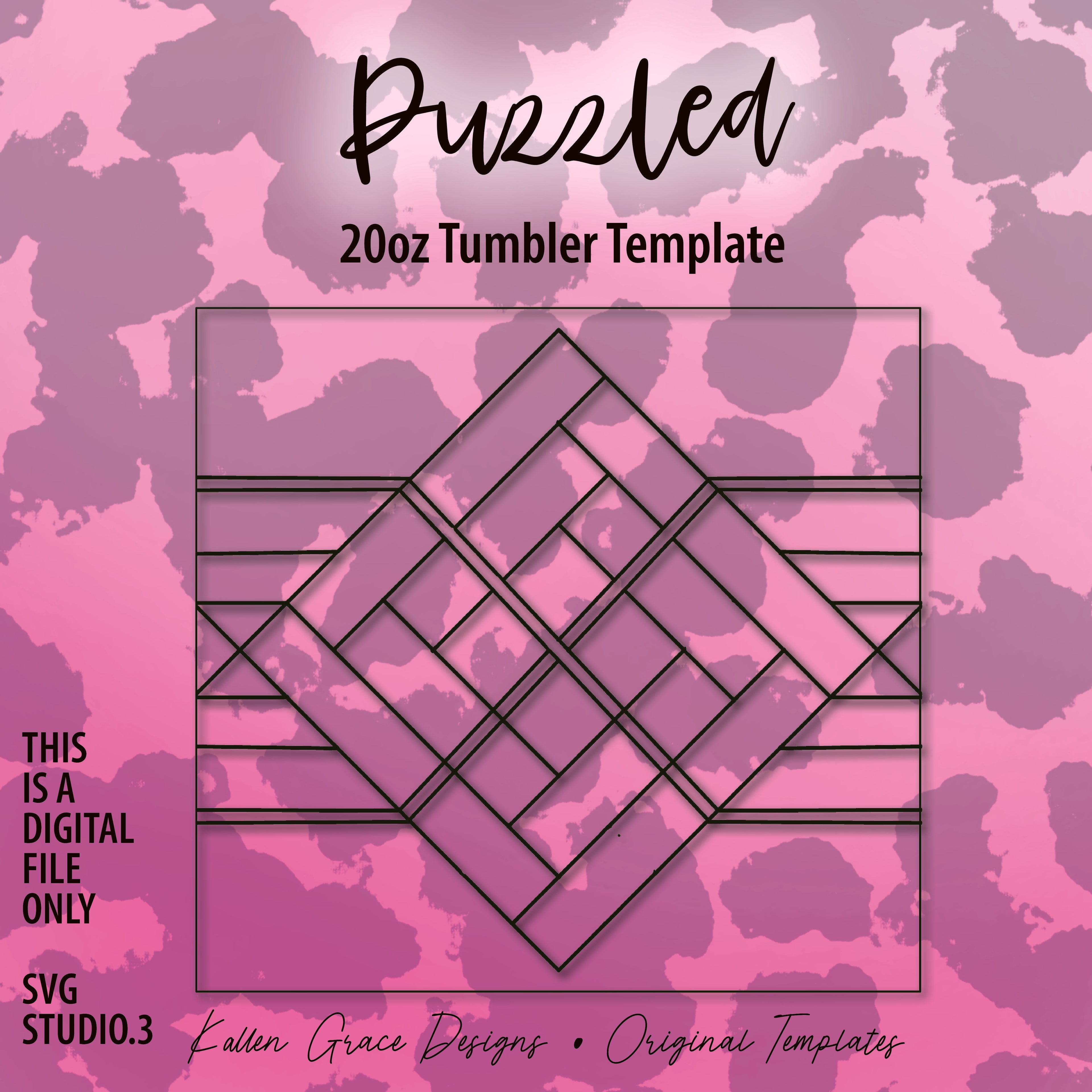20oz Puzzled Tumbler Template