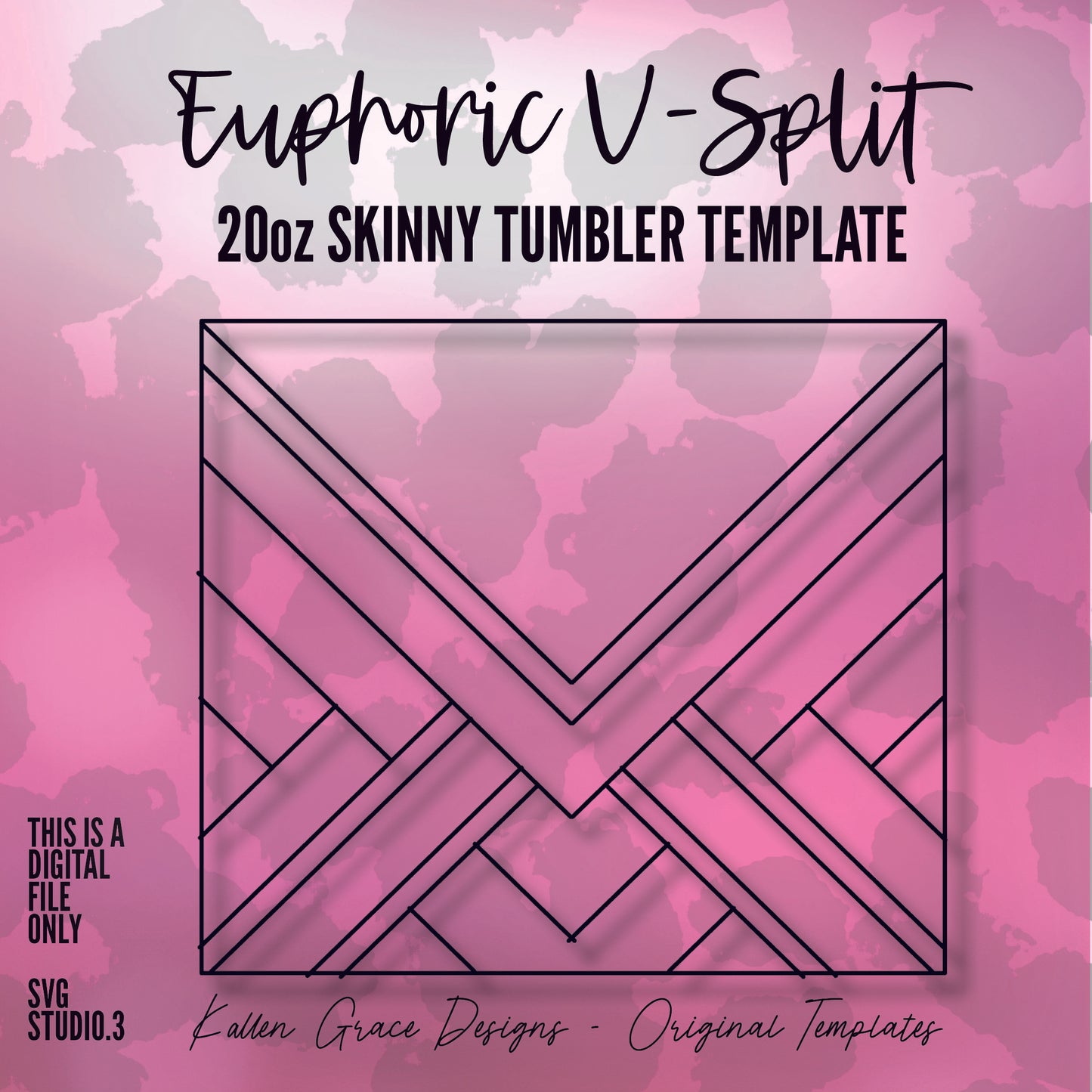 20oz Euphoric V-Split Tumbler Template