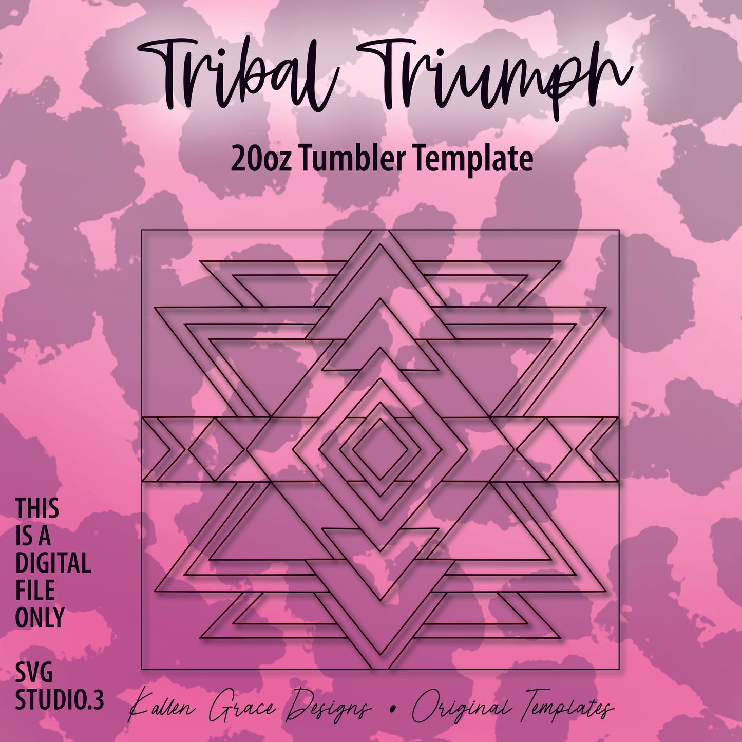 20oz Tribal Triumph Tumbler Template