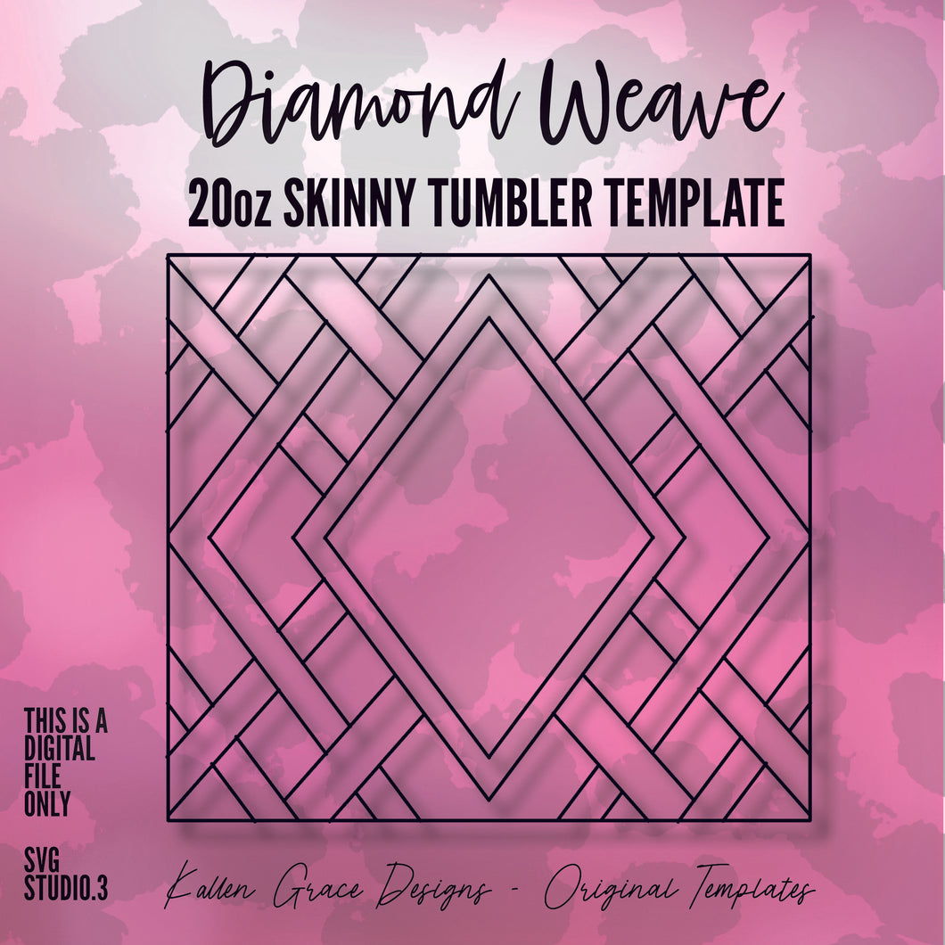 20oz Diamond Weave Tumbler Template