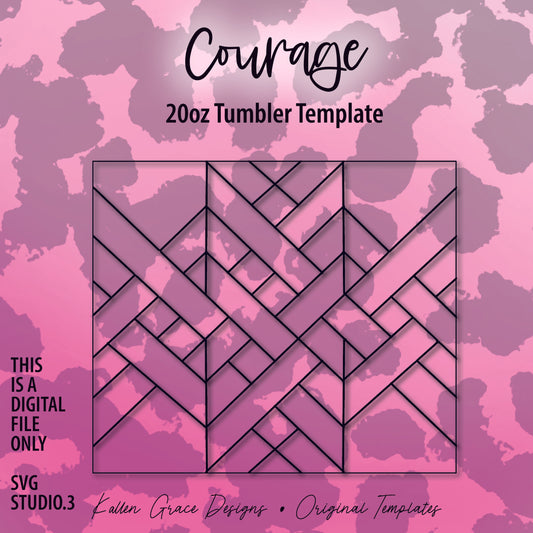 20oz Courage Tumbler Template