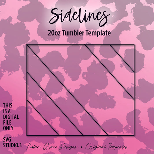 20oz Sidelines Tumbler Template