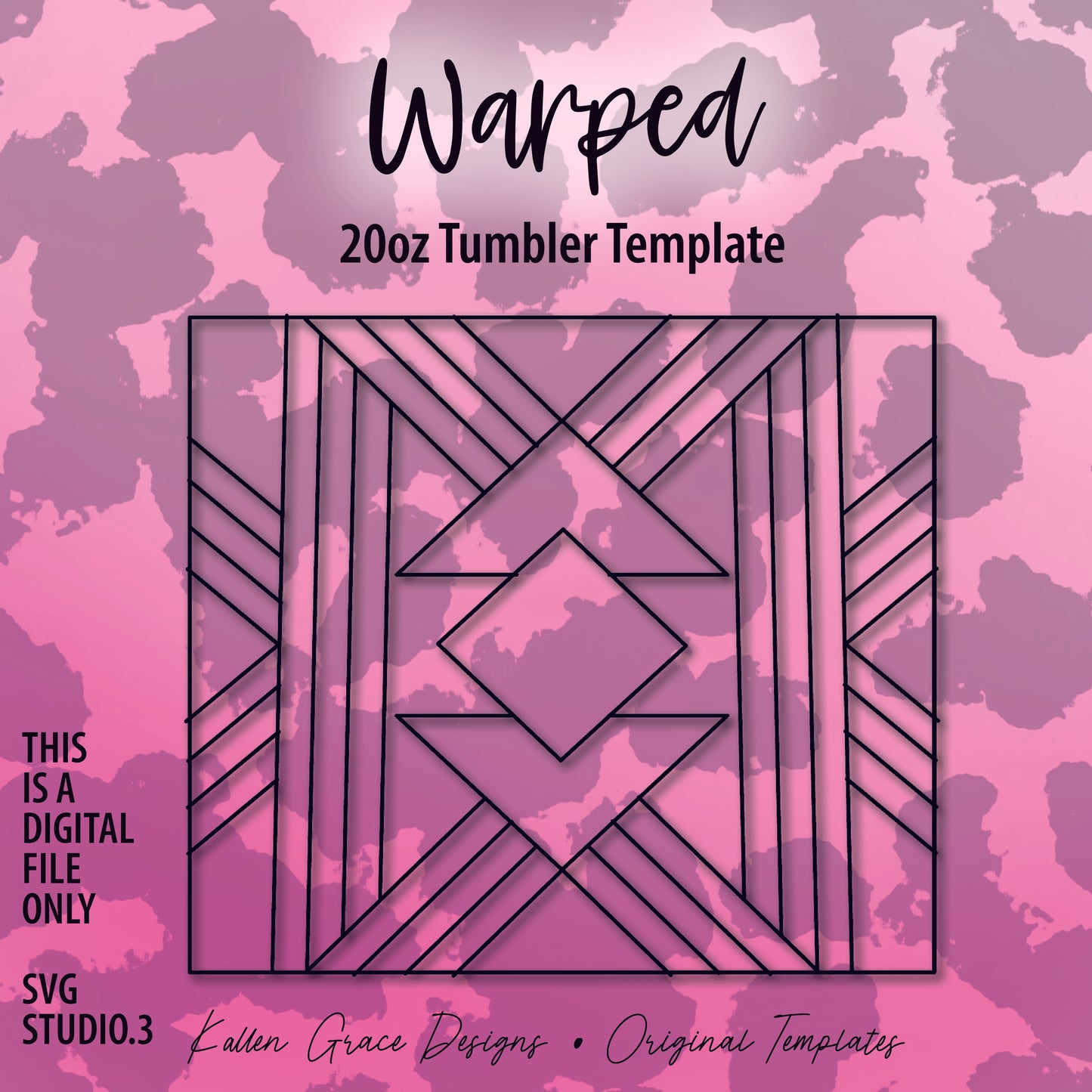 20oz Warped Tumbler Template