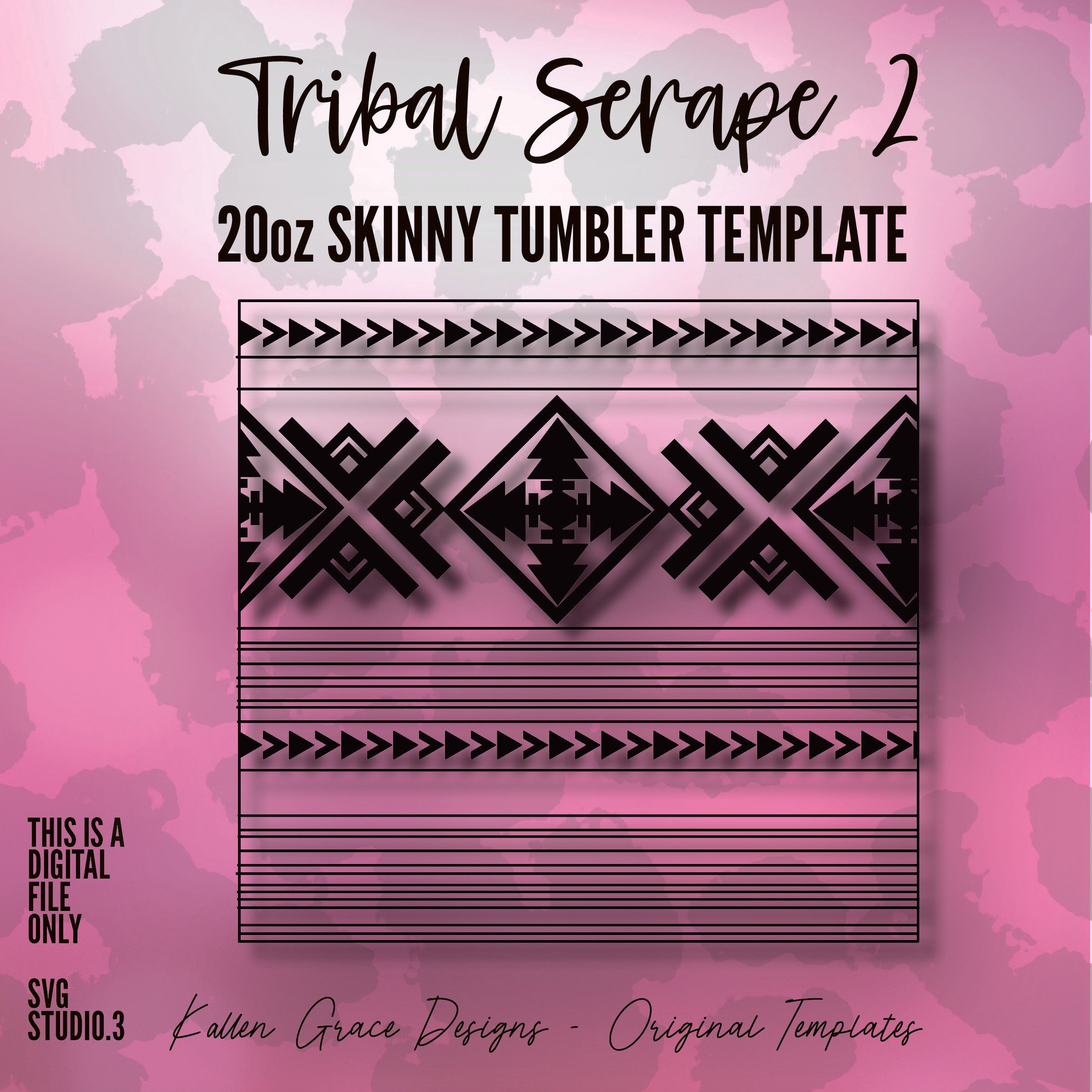 20oz Tribal Serape 2 Template
