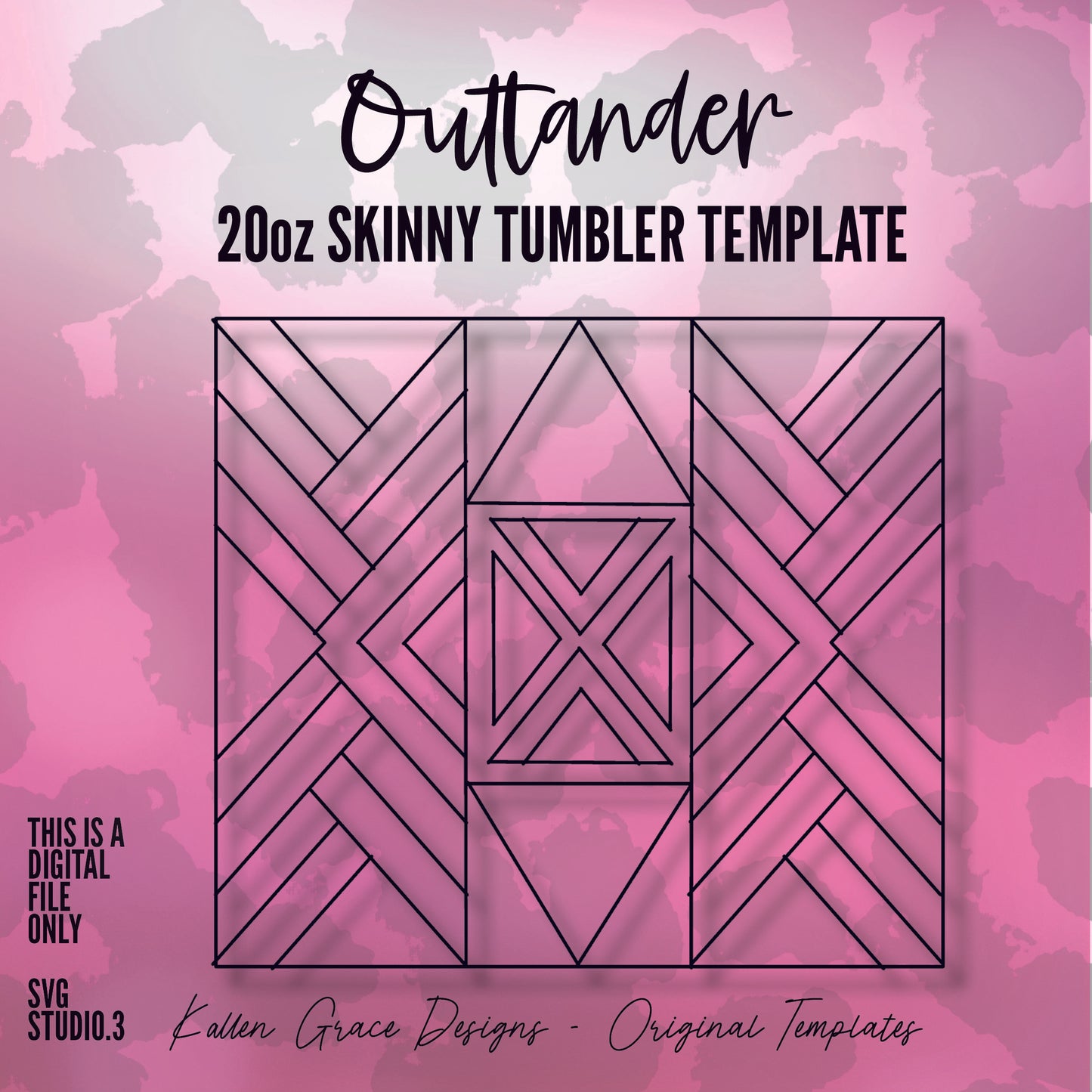 20oz Outlander Tumbler Template