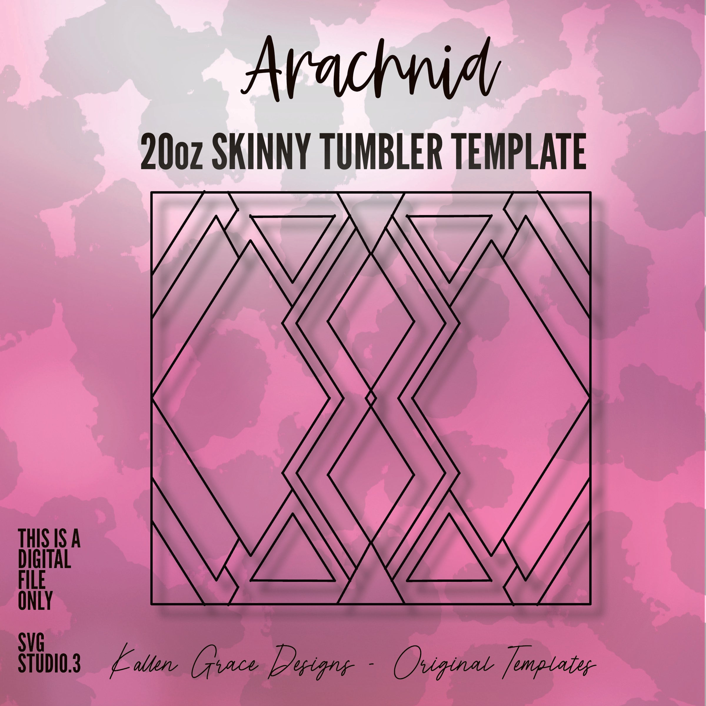 20oz Arachnid Tumbler Template