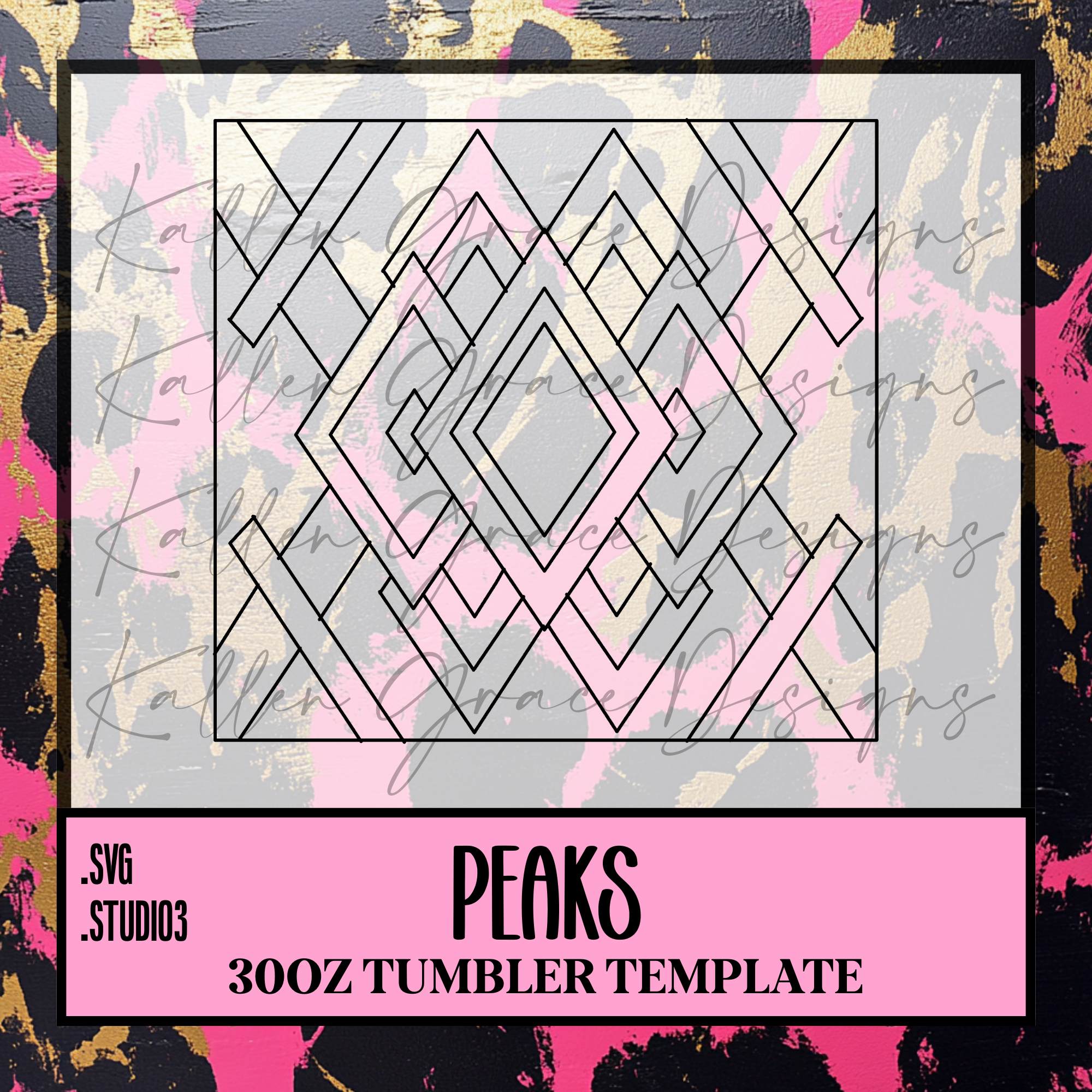 30oz Peaks {Tumbler Template}