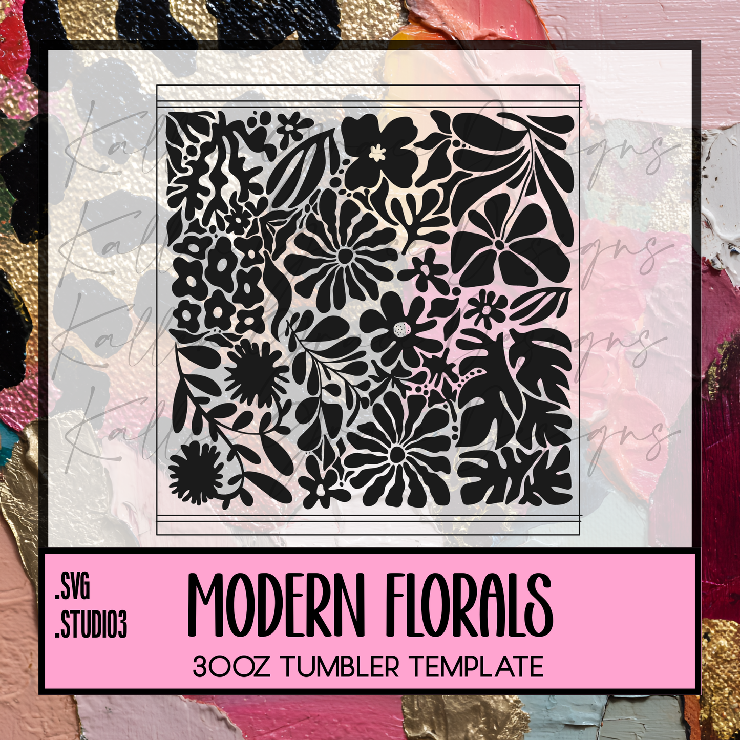 Modern Florals 30oz {Tumbler Template}