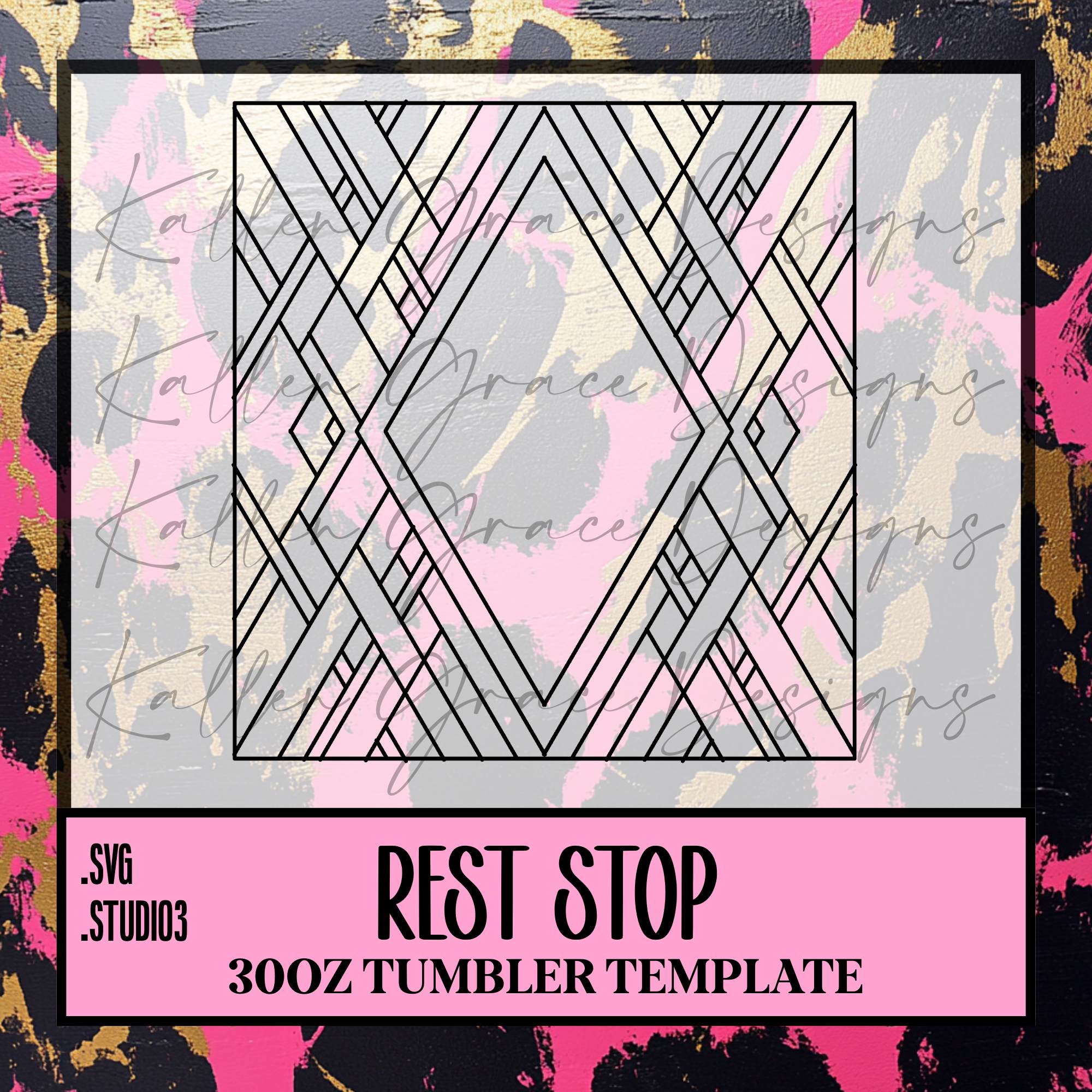 30oz Rest Stop {Tumbler Template}