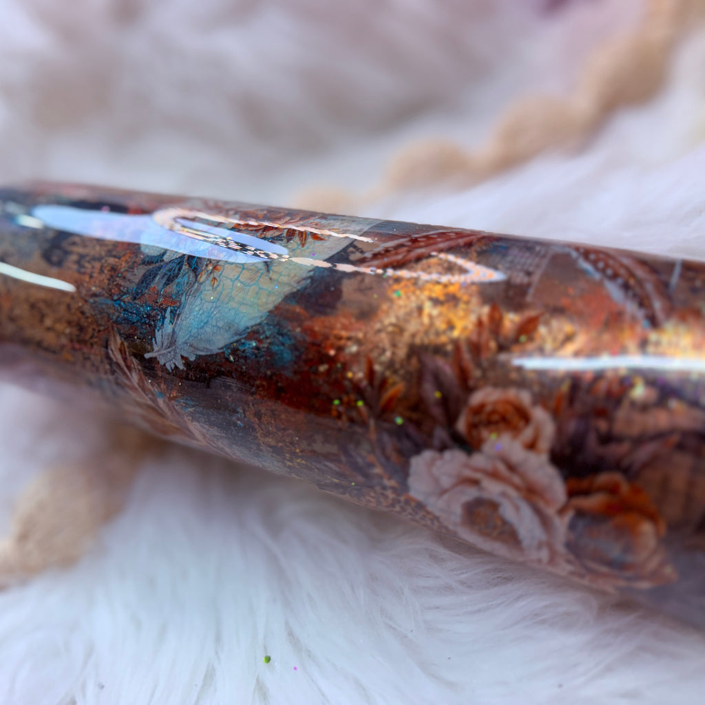 #35 Victorian Crackle Antique Tumbler {32oz Plump RTS Tumbler}