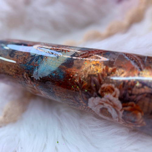 #35 Victorian Crackle Antique Tumbler {32oz Plump RTS Tumbler}