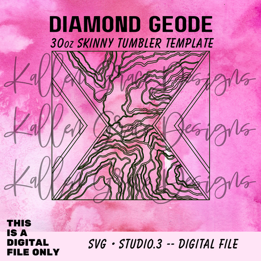 30oz Diamond Geode {Tumbler Template}