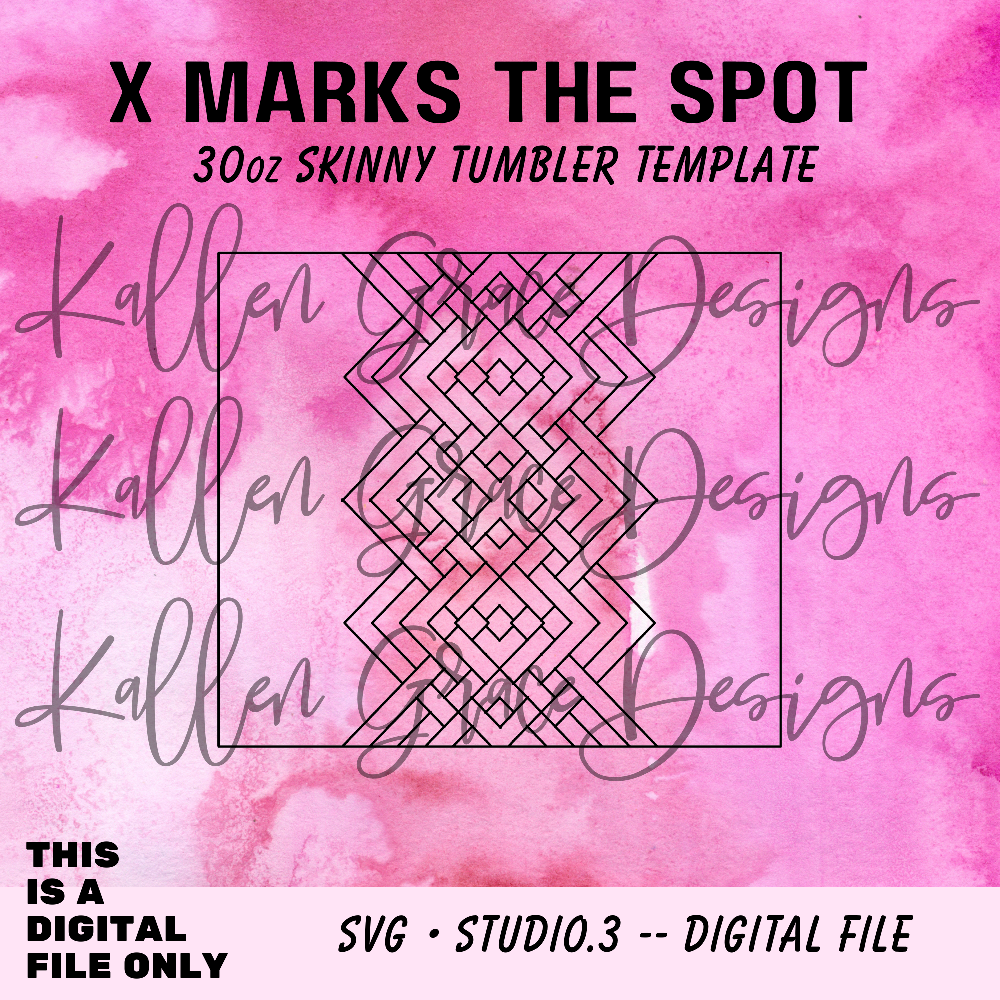 30oz X Marks the spot {Tumbler Template}