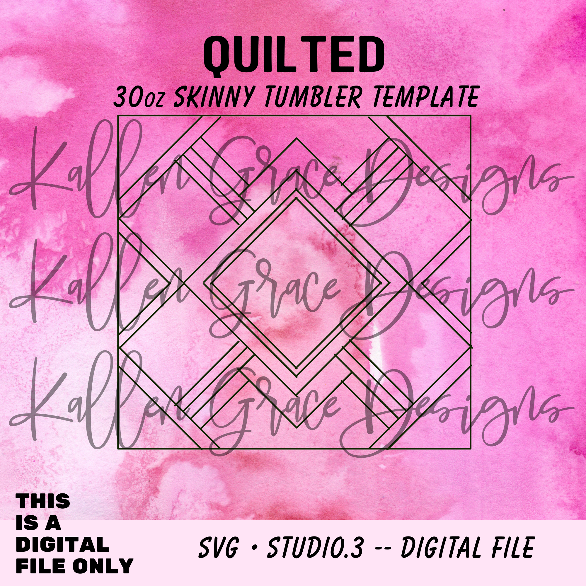 30oz Quilted {Tumbler Template}