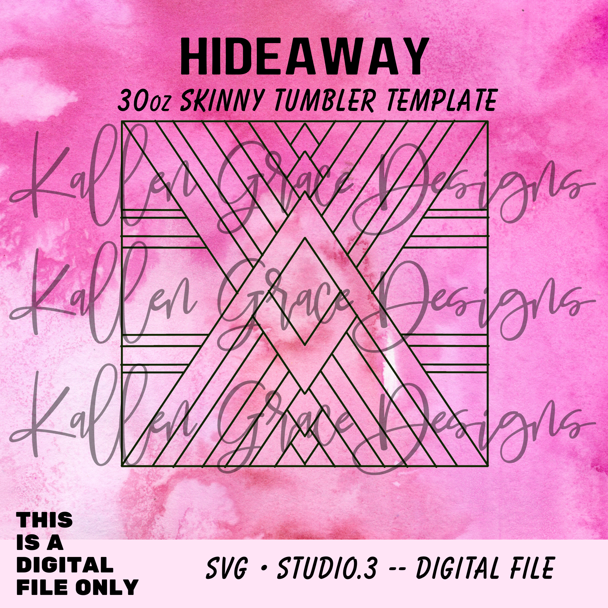 30oz Hideaway {Tumbler Template}