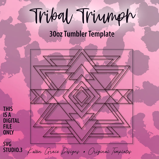 30oz Tribal Triumph Tumbler Template