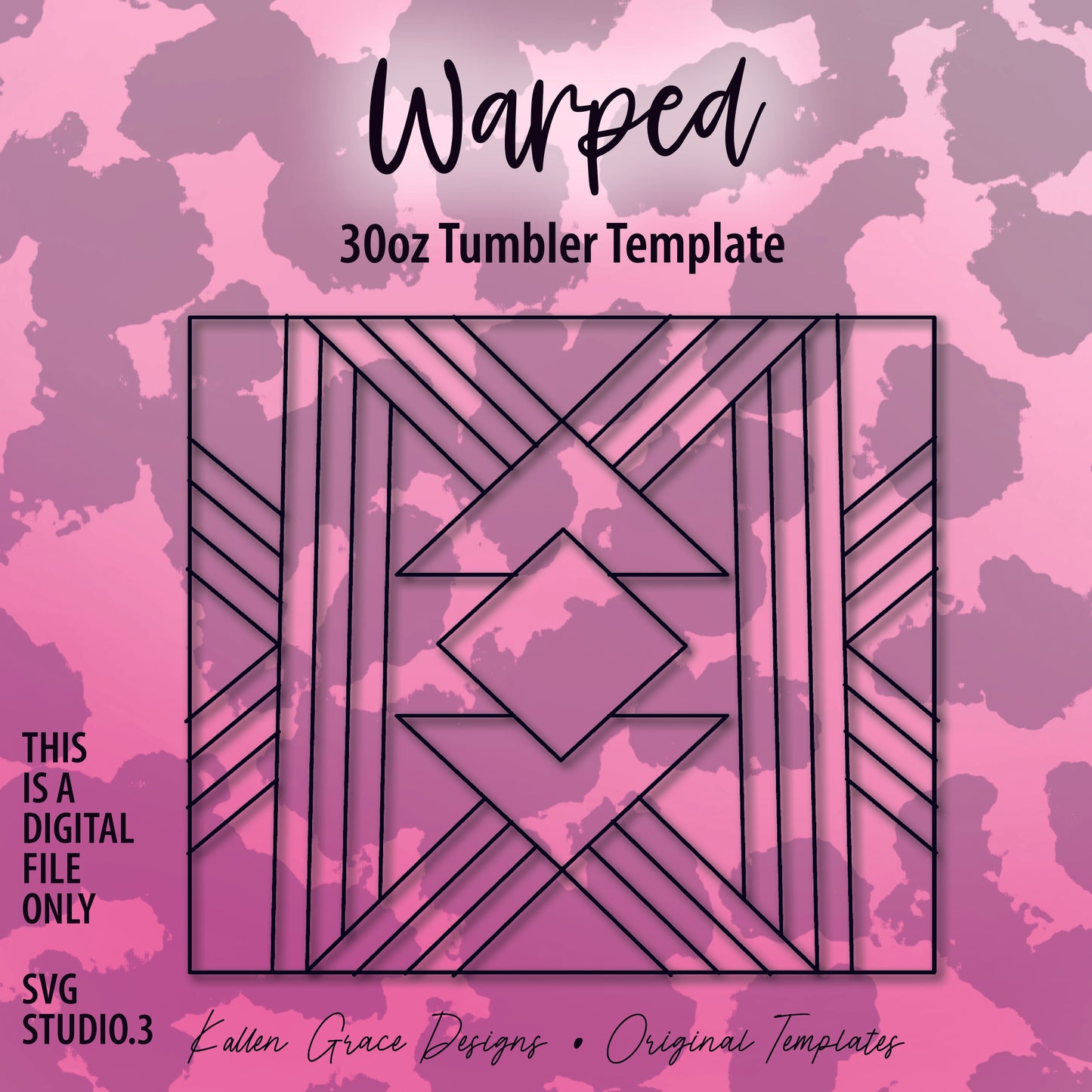 30oz Warped Tumbler Template