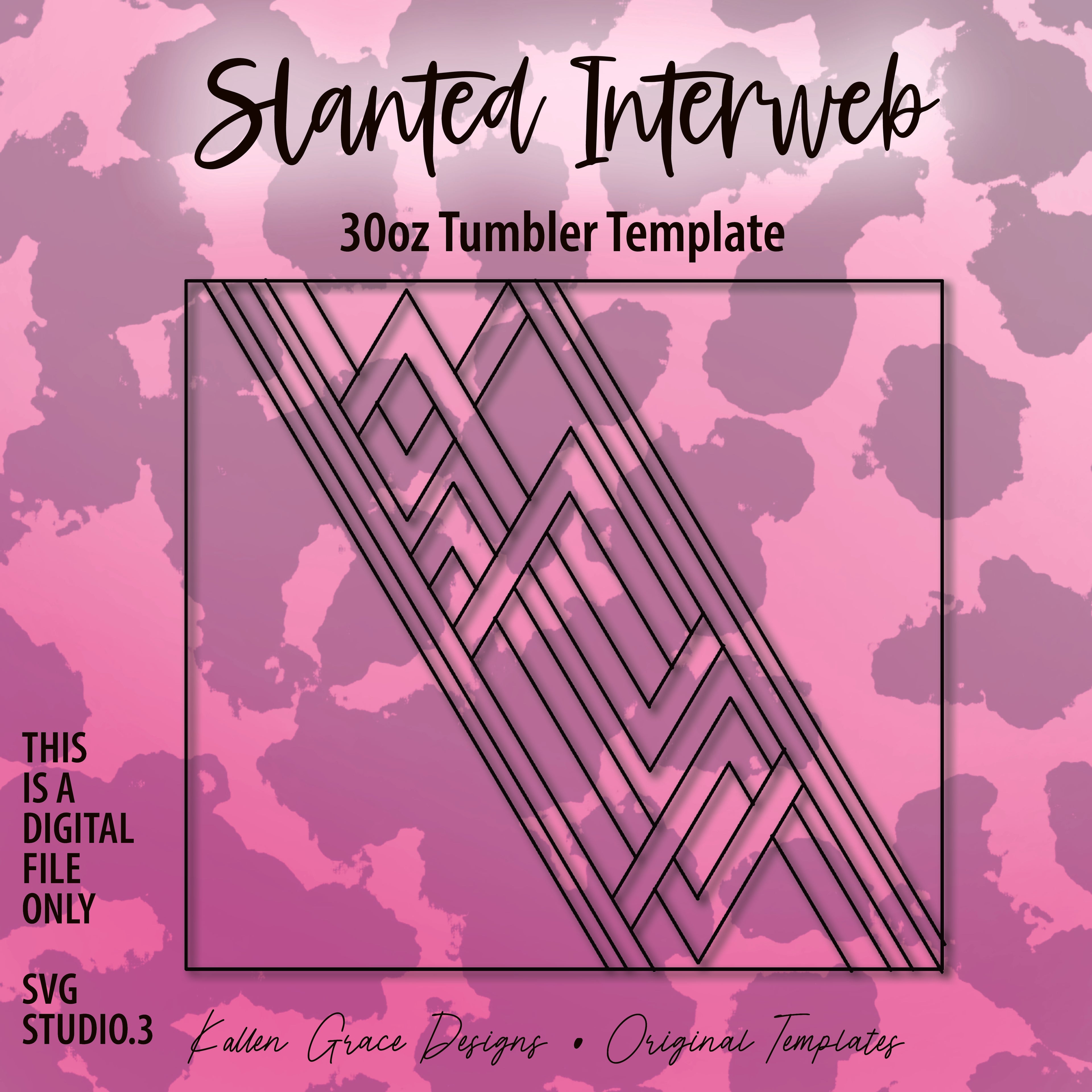 30oz Slanted Interweb Tumbler Template