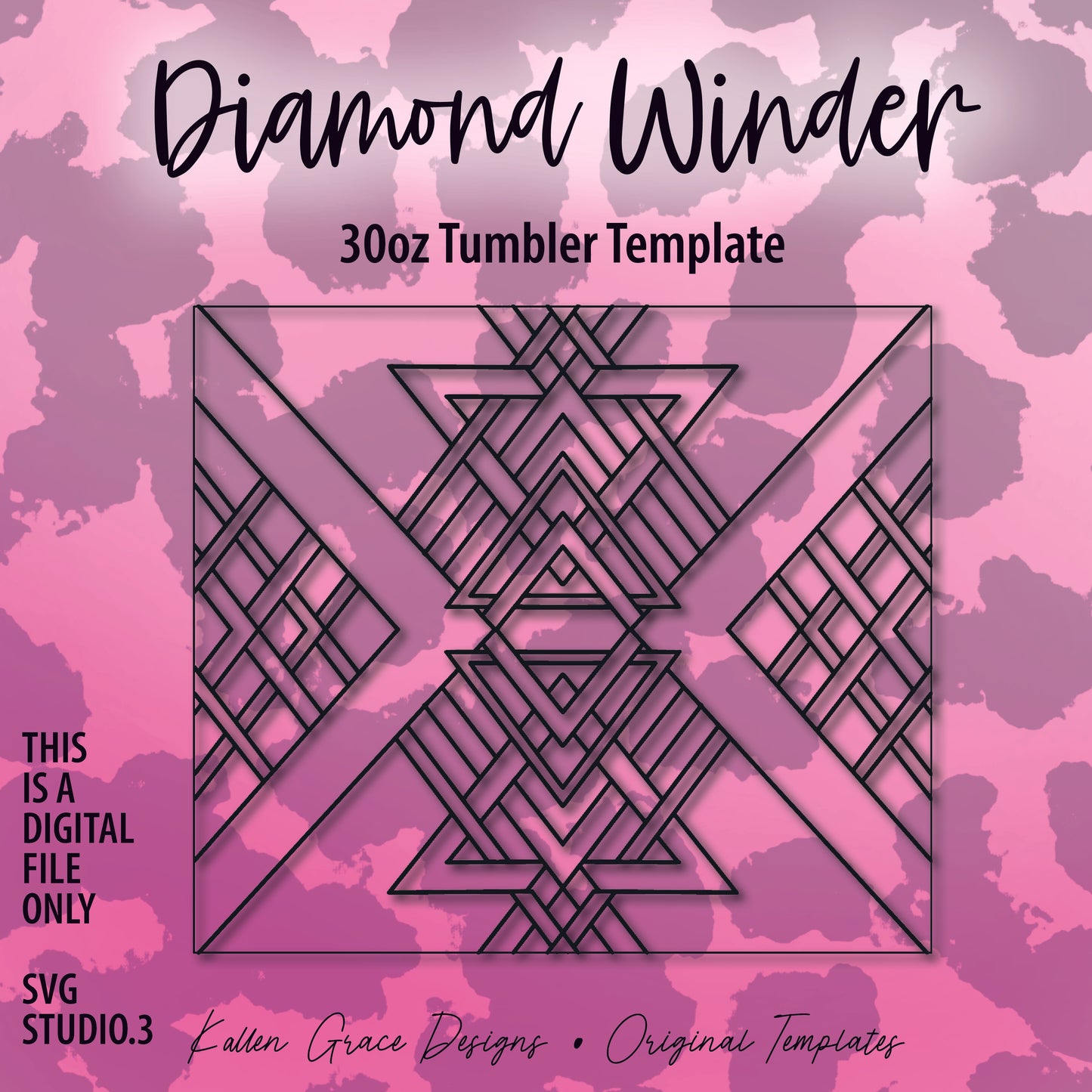 30oz Diamond Winder Tumbler Template