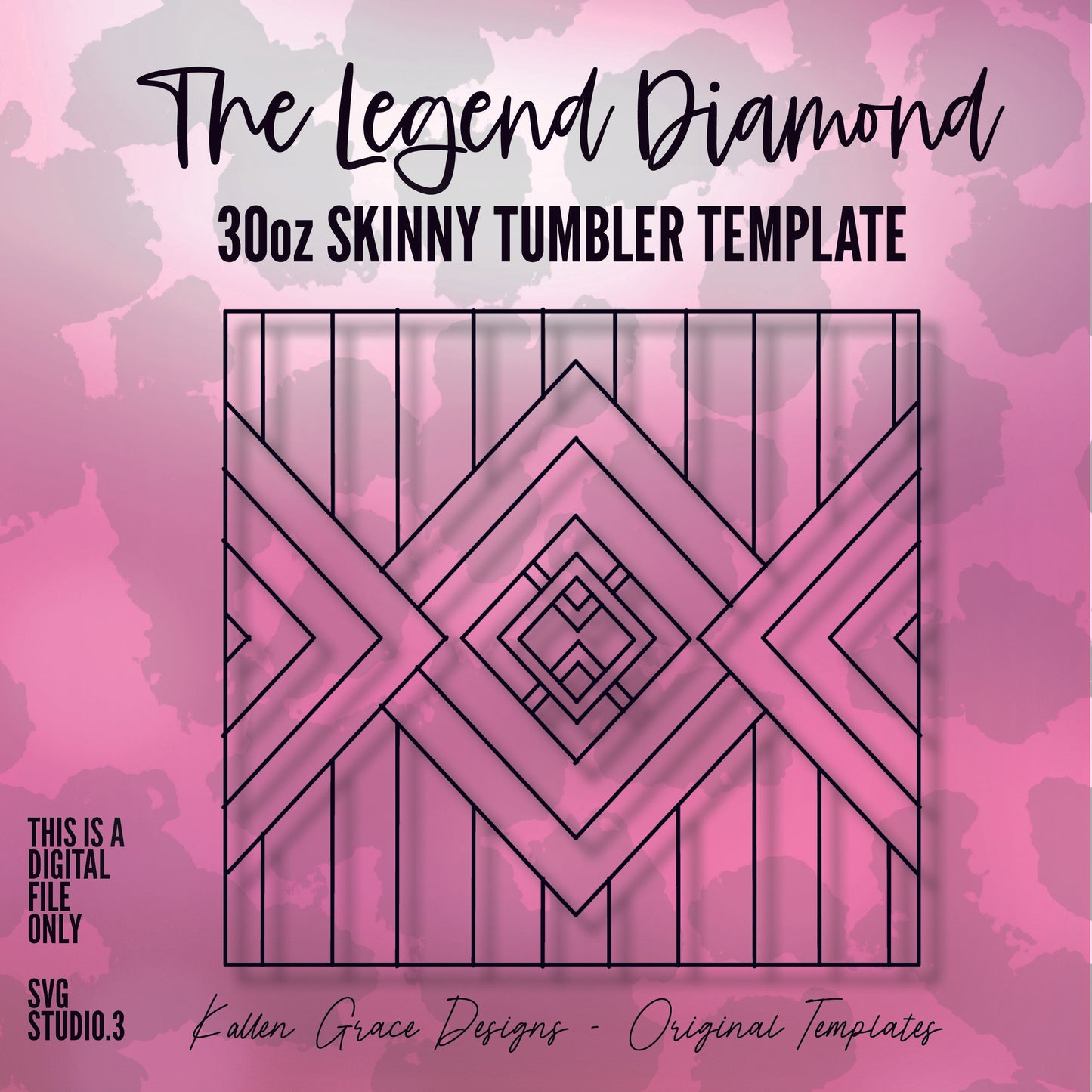 30oz The Legend Diamond Tumbler Template