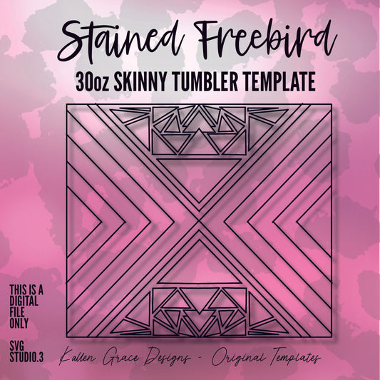 30oz Stained Freebird Tumbler Template