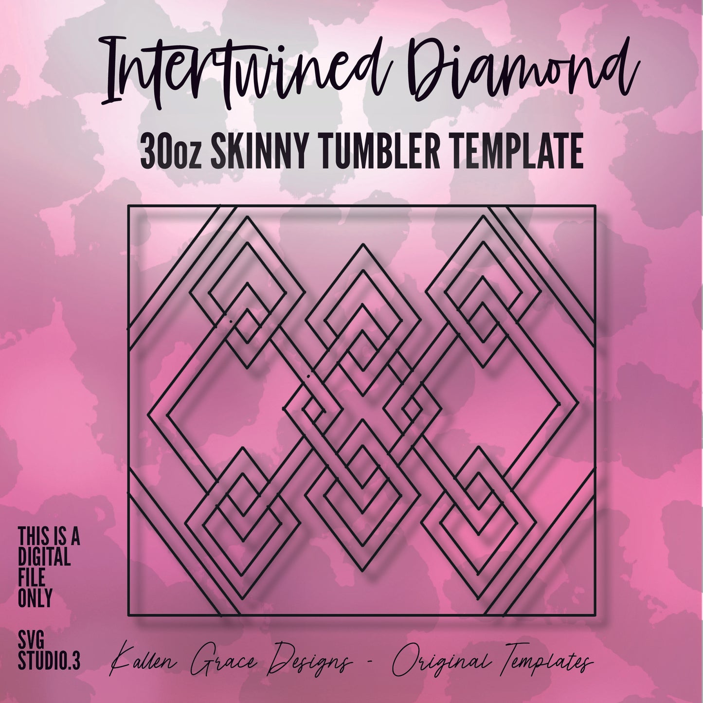 30oz Intertwined Diamonds Tumbler Template