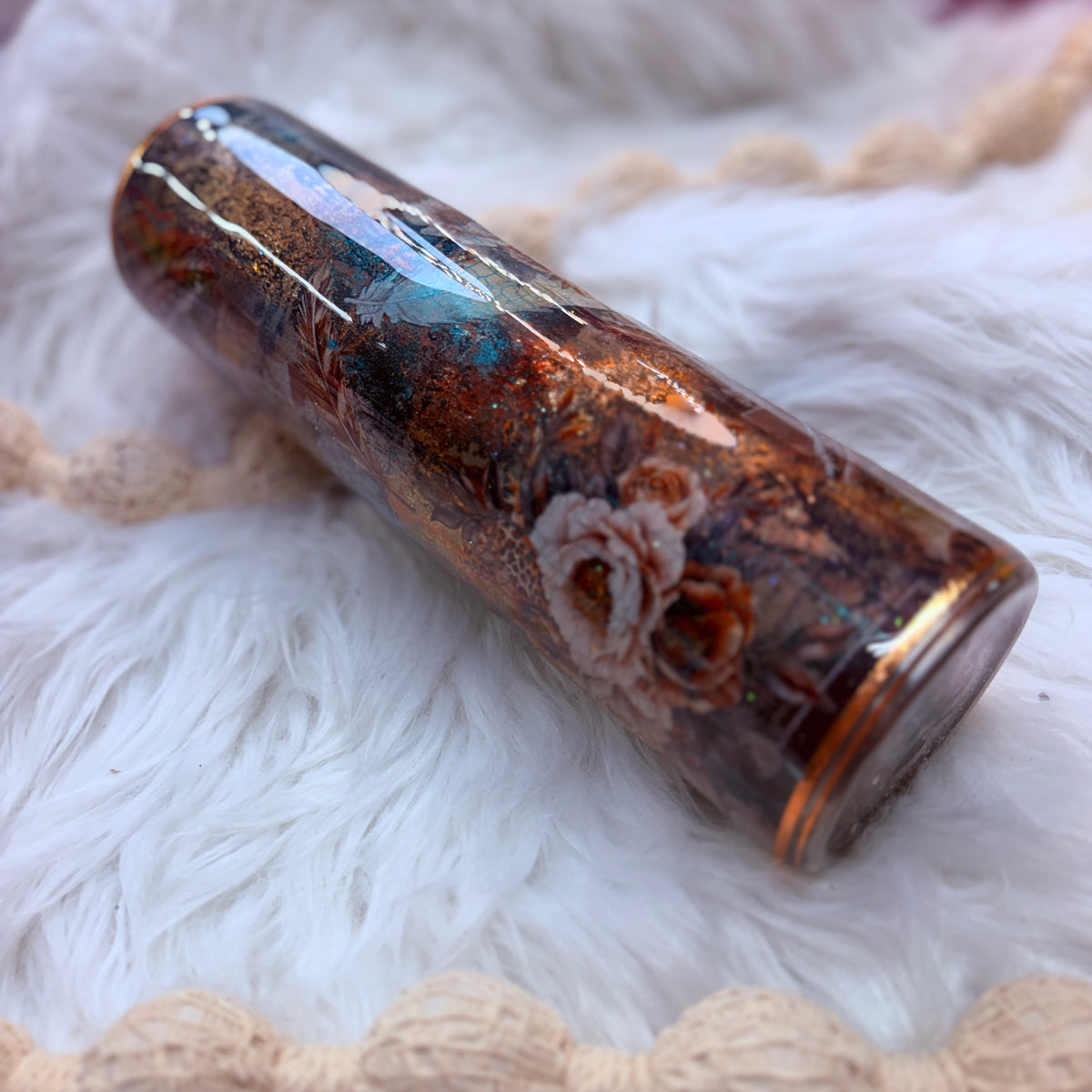 #35 Victorian Crackle Antique Tumbler {32oz Plump RTS Tumbler}