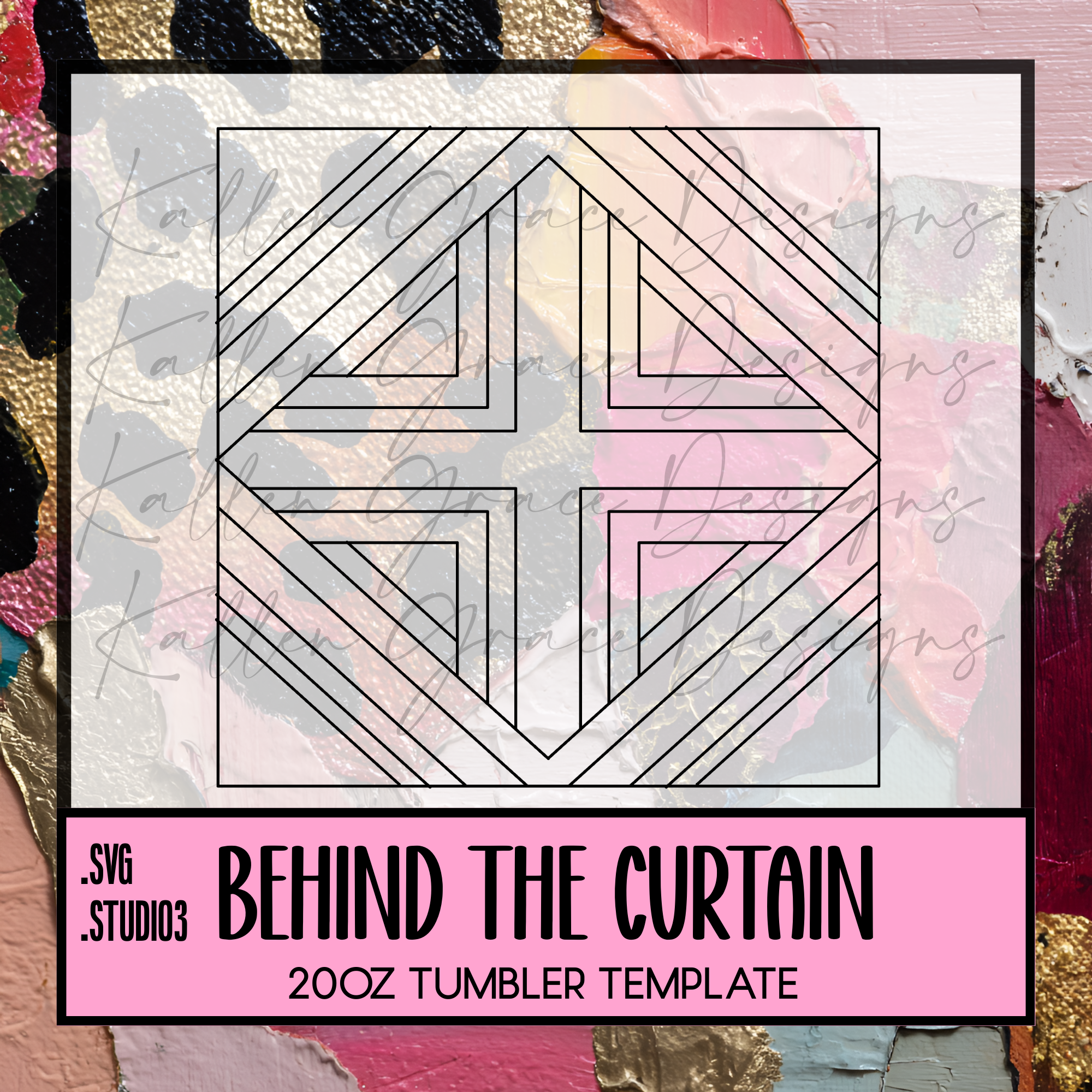 Behind the Curtain 20oz {Tumbler Template}