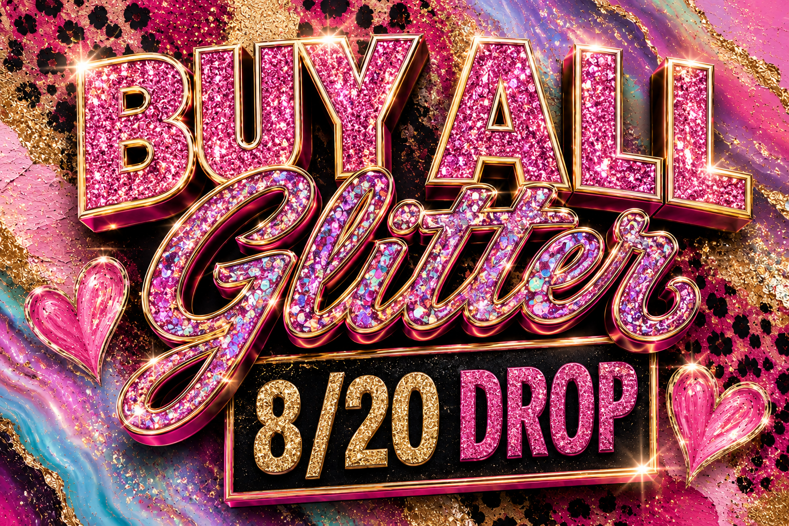 BUY ALL NEW GLITTER 8/20 DROP