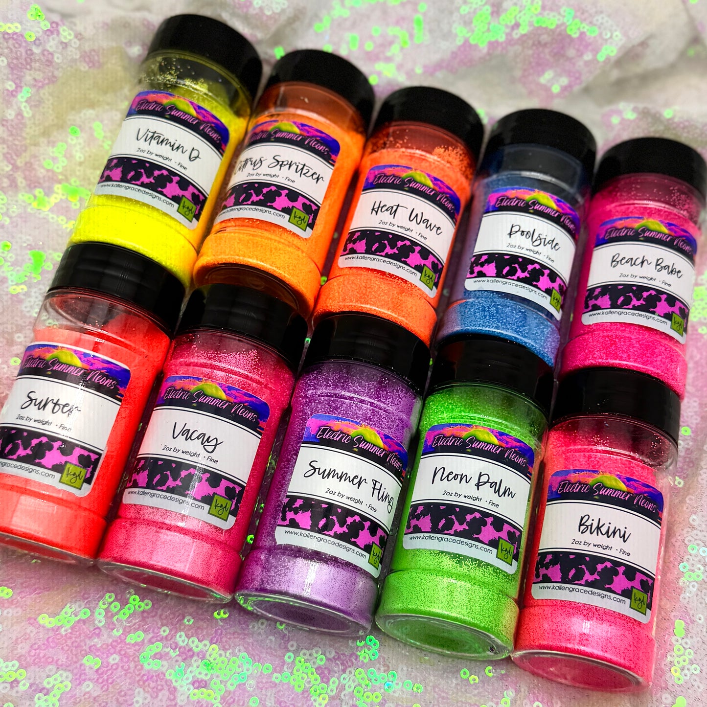 Electric Summer Neon Glitter Bundle {Fine}