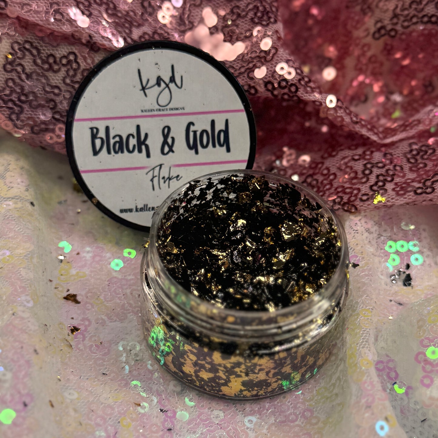 Black & Gold {Foil Flake}