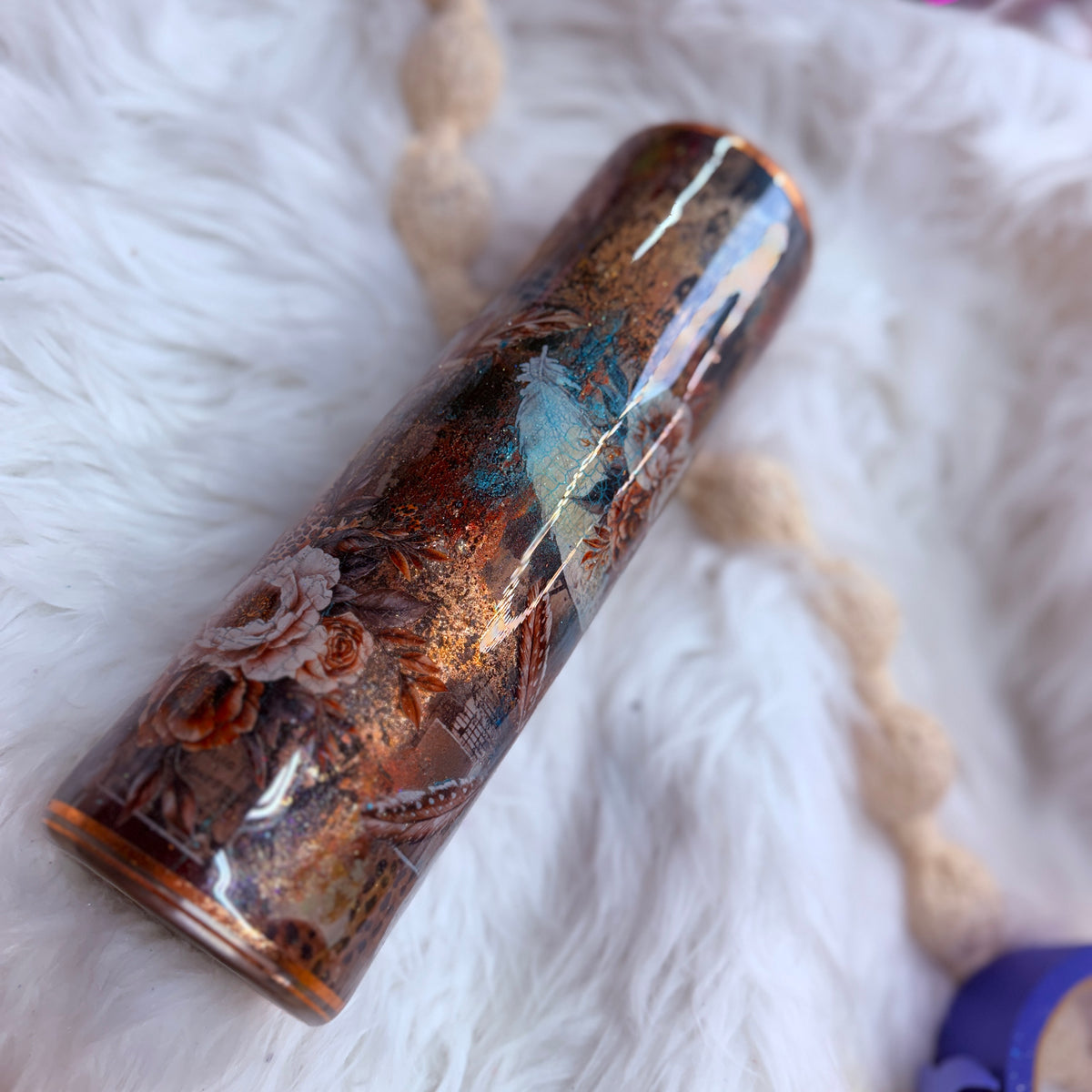 #35 Victorian Crackle Antique Tumbler {32oz Plump RTS Tumbler}